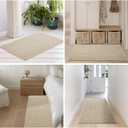 TYUU Pale Beige Bathroom Rug, Waffle Bath Mat Non Slip Washable Super Absorbent Quick Dry Boho Farmhouse Bathroom Decor, 24''x16'' Pale Beige