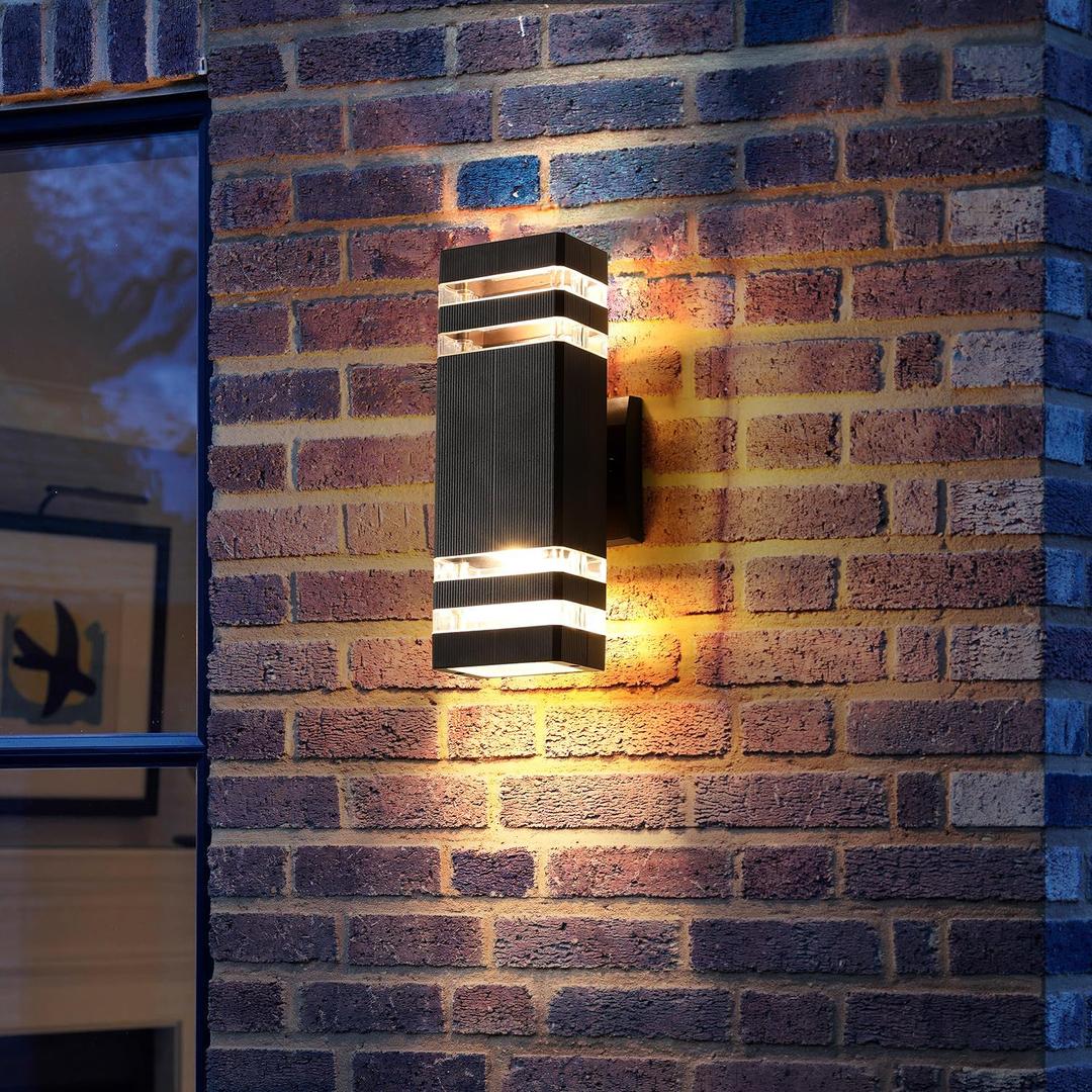 1 Pack LED Outdoor Light Fixture, Aluminum Wall Lights, IP65 Rated for Porch, Patio, Garage, Warm White 3000k