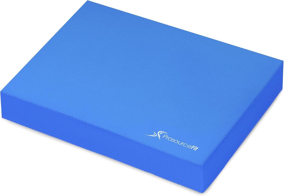 ProsourceFit Exercise Balance Pad  Non-Slip Cushioned Foam Mat & Knee Pad for Fitness and Stability Training, Yoga, Physical Therapy 15.5x12.75