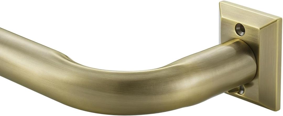 1 1/4 Diam Large Room Darkening Rods, 48-84Inch(4-7ft) Length Telescoping Wrap Around Curtain Rods For Bedroom Living Room Kitchen, Antique Bronze