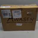 AWASEN Mid Century Nightstand, Rattan Side Table with Drawer, Modern Bedside Table with Storage and Solid Wood Legs for Living Room, Bedroom and Small Space (Brown)