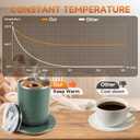 YesWhat Self Stirring Mug, Self Heating Coffee Mug with Smart Temperature Control 10oz, Electric Warming Cup, Detachable Base, Auto Shut Off, for Mom, Wife, Grandma