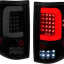 DNA MOTORING TL-F15004-LED-3D-BKSM-G2 LED 3D Tail Light Assembly Driver & Passenger Side [Compatible with 04-08 Ford F150 Lobo]