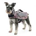 Hoovia Protective Spiked Harness for Small Dogs, Removable 2-Row & 4-Row Spikes, Lightweight & Puncture-Resistant Design for Safety, 4-Row Spikes, Brown Medium Size