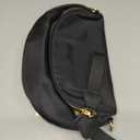 Spacious Nylon Crossbody Bag Bum Bag Handbags Wallets Purses Trendy Shoulder Bag for Women (Black)