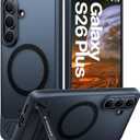 TORRAS Strong Magnetic & Seamless Stand for Samsung Galaxy S26 Plus Case, Fit for MagSafe, Mil-Grade Drop Protection, Adjustable Kickstand for Samsung Galaxy S26+ Case, Translucent Back/Black Edge