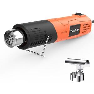 Tbagro Mini Heat Gun,400W High Efficency Small Hot Air Gun with Reflector Nozzle&Hand-free Stand,Fast Heating up to 750°F / 2 Temp Setting for Shrinking Tubing, Wrapping,Embossing and Paint Drying,Crafts DIY