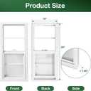 NeatiEase 2 Pack Sliding Windows, 10"x24" Shed Windows with Tempered Glass and Removable Fiberglass Screen for Chicken Coop, Shed, Basement, Playhouse, Household, Garage, Barns (White)