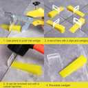 DGSL Tile Leveling System Tile Wedges, 200PCS Reusable Tile Leveling Wedges for 1/8", 1/16", 1/32" Tile Spacers, Tile Leveling Clips and Tile Leveler Installation