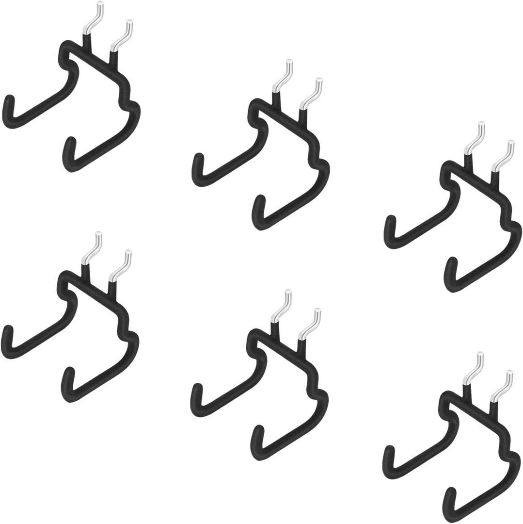 Menecor 6PCS Pegboard Drill Holder Pegboard Hooks Pegboard Accessories for Tool,Accessory Storage,Jewelry Display,Craft Hobby Supplies in Places-Garage,Kitchen,Workbench,Basement,Craft Room,Shop