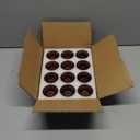 VOHO Amber Tealight Candle Holder Set of 12, 2'' x 1.4'' Glass Brown Small Votive Candle Holders Home Decoration, Clear Tealight Candles Holder for Table Centerpieces and Wedding Decor