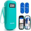 YOUSHARES Insulin Cooler Travel Case with Temperature Display - Refrigerated Medicine Cooler Travel Case Diabetic Travel Case with 2 TSA Approved Ice Pack for Trip and Daily