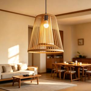 Boho Pendant Light 16" Rustic Farmhouse Chandelier Adjustable Hanging Light