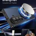 Halokin Magnetic for Samsung Galaxy Z Fold 7 Case with Screen Protector, [Compatible with MagSafe] Slim Translucent Matte Shockproof Case for Samsung Z Fold 7, Fold7 Hard PC Thin Phone Cover, Black