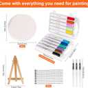 Magic 3D Foam Texture Painting Kit,Magic Puffy Paint,3D Drawing Canvas Sponge,DIY Bubble Drawing Pens Art Supplies,10Pcs Puffy Paint Paper (Round)