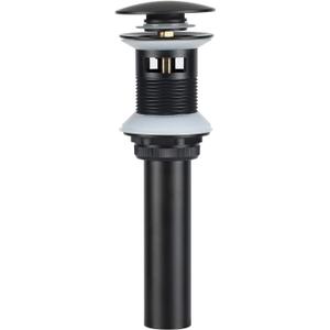 Bathroom Sink Drain with Overflow Pop Up Sink Drain for Vessel Vanity Lavatory Sink, Matte Black