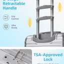 LARVENDER Carry on Luggage Sets 3 Piece, 20inch Suitcase Set, Glossy Silver