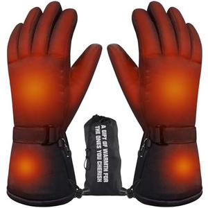 Heated Gloves for Men Women, Rechargeable Heated Glove with Waterproof Winter Motorcycle Warm Gloves with Touchscreen for Hunting Cycling Skiing Hiking Outdoor Working, XL