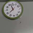 Roymnie Wall Clock Silent Non-Ticking Modern Clock Battery Operated 8 Inch Small Classic Analog Decorative for Kitchen, Bathroom, Office, Bedroom, Home(Green)