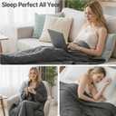 HCOIW Weighted Blankets for Adults - 15lbs,60” x 80”Queen Size Heavy Blanket for Sleeping, Machine Washable, Soft and Breathable Cooling Blanket with Premium Glass Bead,All-Season