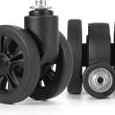 Zoofen Luggage Replacement Wheels 2 pcs Suitcase Replacement Wheels Wear-Resistant Luggage Wheels for Most Suitcase Repair (Black)