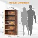 Sweetcrispy 5 Shelf Bookcase Open Display Bookshelf Storage Organizer