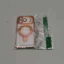 for iPhone 17 Pro Case Magnetic Stand,[Compatible with Magsafe] [Military Protection][Camera Lens Protector] Phone Case Cover for iPhone 17 Pro 6.3" - Orange