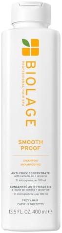 Biolage Smooth Proof Shampoo - Gently Cleanses and Adds Shine, Nourishes, Moisturizes & Tames Frizz, For All Frizzy Hair Types, With Camellia Oil & Glycerin, Vegan & Paraben-Free, 13.5 Fl Oz
