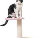 Max & Marlow Cat Tree Floor to Ceiling Cat Tower Height 95-108" Adjustable Kitten Tree Tall Climbing Tree with Carpet Scratching Post and Mat Cat Pole for Indoor Cats, Pink