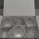 Epar 12 oz Clear Tempered Glass Coffee Mugs Set of 6 for Hot Beverages - Durable - Giftable Tea & Coffee Glass Cup with Handle