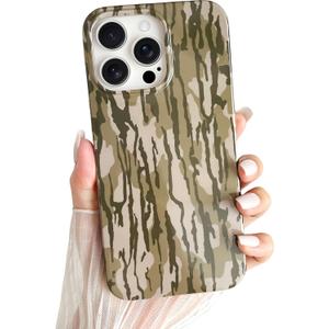 Yeddabox for iPhone 14 Pro Case Camo Phone Case Soft TPU Slim Shockproof Phone Cover for Women Girls