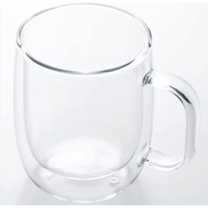 Double Wall Glass Coffee Glass Heat Resistant Glass, Clear, 4 Pack