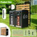 Metal Air Conditioner Fence 1 Panels - 40.27" W x 54.6" H Outdoor Privacy Screen, No Dig Wooden Privacy Screen for AC Unit, Trash Can, Pool Equipment, Yard Garden
