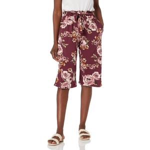 Star Vixen Women's Wide Leg Cropped Pants (X-Large Petite, Flrlbug)