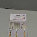 Gallery Coastal Collection 3-Piece Cheese Knife Set (6.75”) – Rattan Handle & Stainless Steel Blades