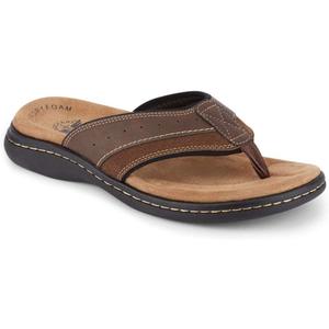 Dockers Laguna Mens Flip Flops Casual Beach Sandals for Men (11, Briar)
