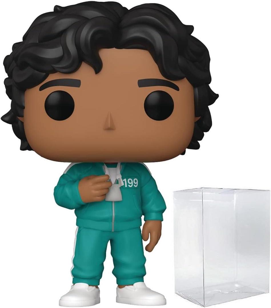 POP [Squid Game - Player 199: Ali Funko Vinyl Figure (Bundled with Compatible Box Protector Case), Multicolor, 3.75 inches