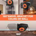 DEWENWILS Retractable Extension Cord Reel, 40 FT Heavy Duty Power Cord, 12AWG/3C SJTOW, 3 Grounded Outlets Lighted Triple Tap, 15 Amp Circuit Breaker, UL Listed