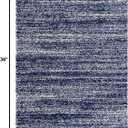 SAFAVIEH Hudson Shag Collection Accent Rug - 2' x 3', Navy & Ivory, Non-Shedding & Easy Care, 2-inch Thick Ideal for High Traffic Areas in Entryway, Living Room, Bedroom (SGH295N)