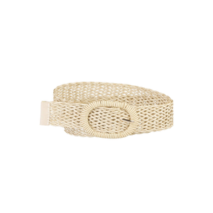Allegra K Womens Skinny Waist Belts Braided Woven Bohemian Belts for Dress Metal Buckle 58-84cm/22.83-33.07"