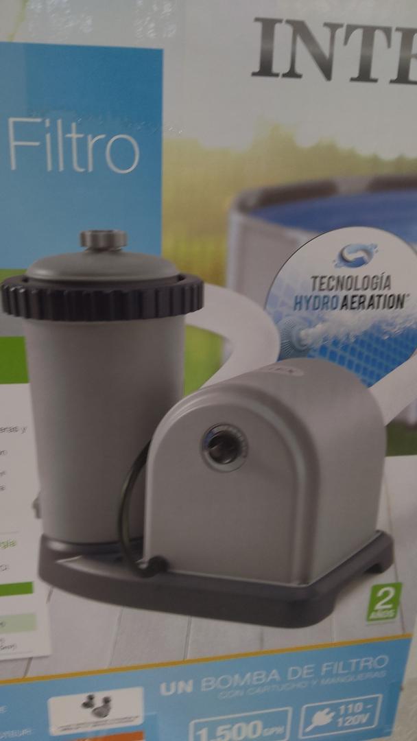 Intex 28635EG Krystal Clear Cartridge Filter Pump for Above Ground Pools, 1500 GPH Pump Flow Rate, 110-120V with GFCI