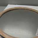 sawsile Round Wood Mirror,24 inch Circle Rustic Farmhouse Natural Wooden Frame Boho Beads Wall Mirror for Bathroom,Living Room,Bedroom or Entryway