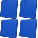 Newwiee Set of 4 Stretch Patio Cushion Covers Sofa Couch Seat Chair Slipcovers Cushion Cover Replacement Furniture Protector for Pets Washable(Seat Cover, 20.87"D x 20.87"W x 1.97"H, Royal Blue)