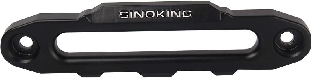 Sinoking Winch 10 inch Aluminum Hawse Fairlead for 8000-15000 LBs Synthetic Winch Rope (Black textured coating)