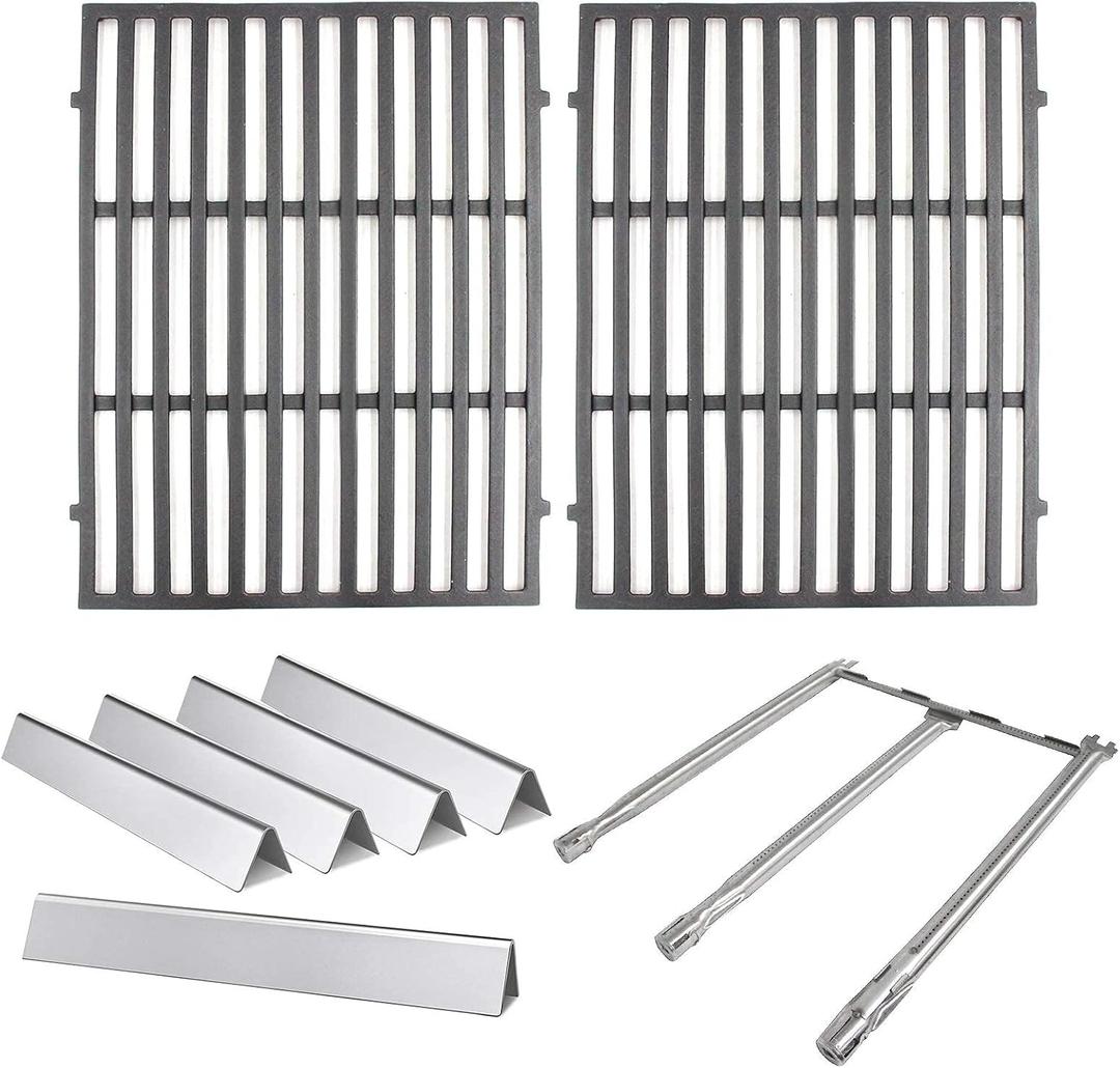 Hongso Spirit E-310 Grill Parts for Weber Spirit I & II 300 Series E310 S310 E320 S320 E330 S330 Gas Grill With Front Control, 7636 Flavorizer Bars 15.3", 7638 Grill Grates 17.5", 69787 Burners 18"