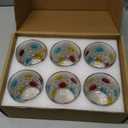 AlifordGlass Glass Tumblers with Colorful Patterns, Lead-Free, Set of 4 or 6 (Set of 6)