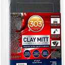 303 Products Clay Mitt - Synthetic Clay Replacement - Creates Ultra Smooth Surface - Faster and Easier Than Clay - Long Lasting, 1 Count (39013), Gray, Black