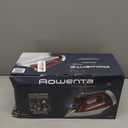 Rowenta Iron, Focus Excellence Stainless Steel Soleplate Steam Iron for Clothes, Retractable Cord, 400+ Microsteam Holes, Powerful steam, LED Display, 1750 W Ironing Clothes, Cordreel, Red DW5433