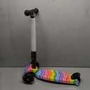 Big Fold | Three Wheel Scooter for Children Ages 5-10 Years | LED Wheels with Flashing Lights | Height Adjustable 65 to 89 cm | Rear Reflectors (Astro Dream)