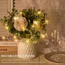 AdasBridal Diamond Beads String Fairy Lights Battery Operated - Clear Acrylic Crystal Bead Strand 20 Led String Lights 3.94 Ft for Christmas Tree Hanging Wedding Centerpiece Party Decorations, 2 Pack
